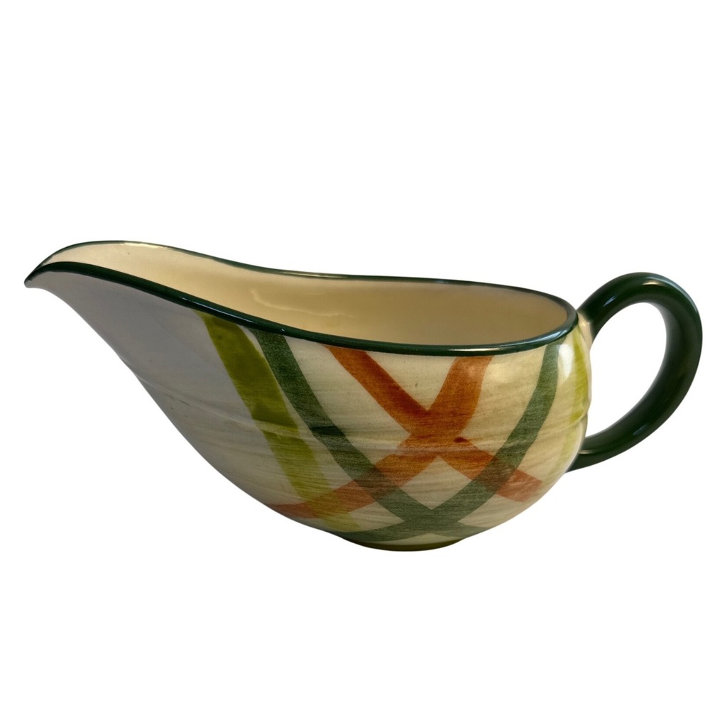 Vintage Metlox Vernonware HomeSpu. Open sauce Gravy boat Dish Poppytail